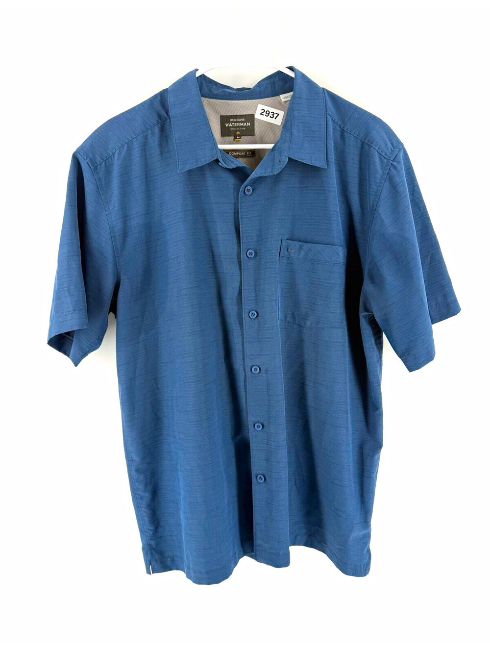 Quiksilver Waterman Men’s M Blue Short Sleeve Comfort Fit Shirt